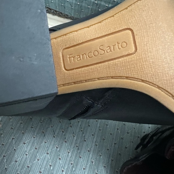 FrancoSarto Black Leather Ankle Boots size 7 - Picture 8 of 8
